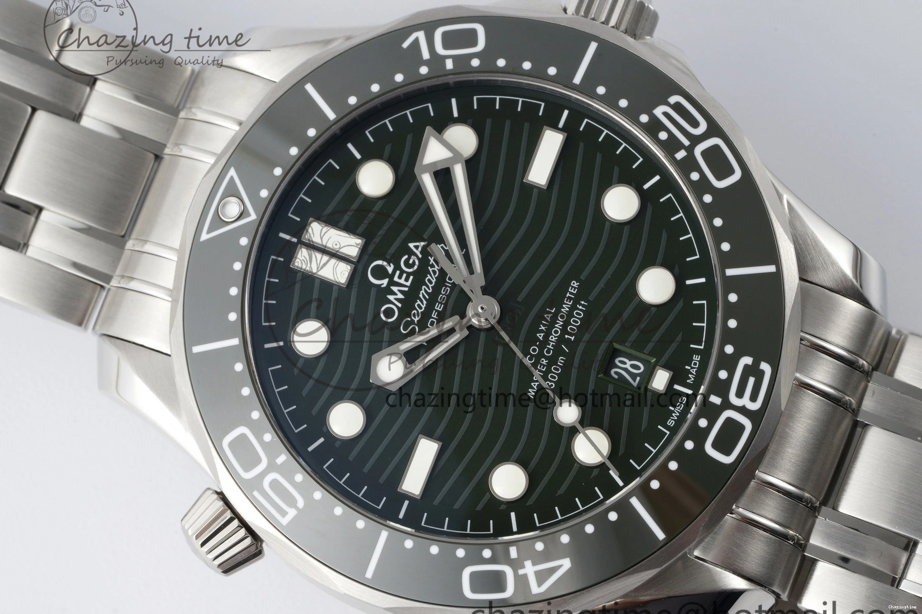 0110 Seamaster Diver 300M VSF 1:1 Best Edition Green Ceramic Green Dial on SS Bracelet A8800 V Popular 7824